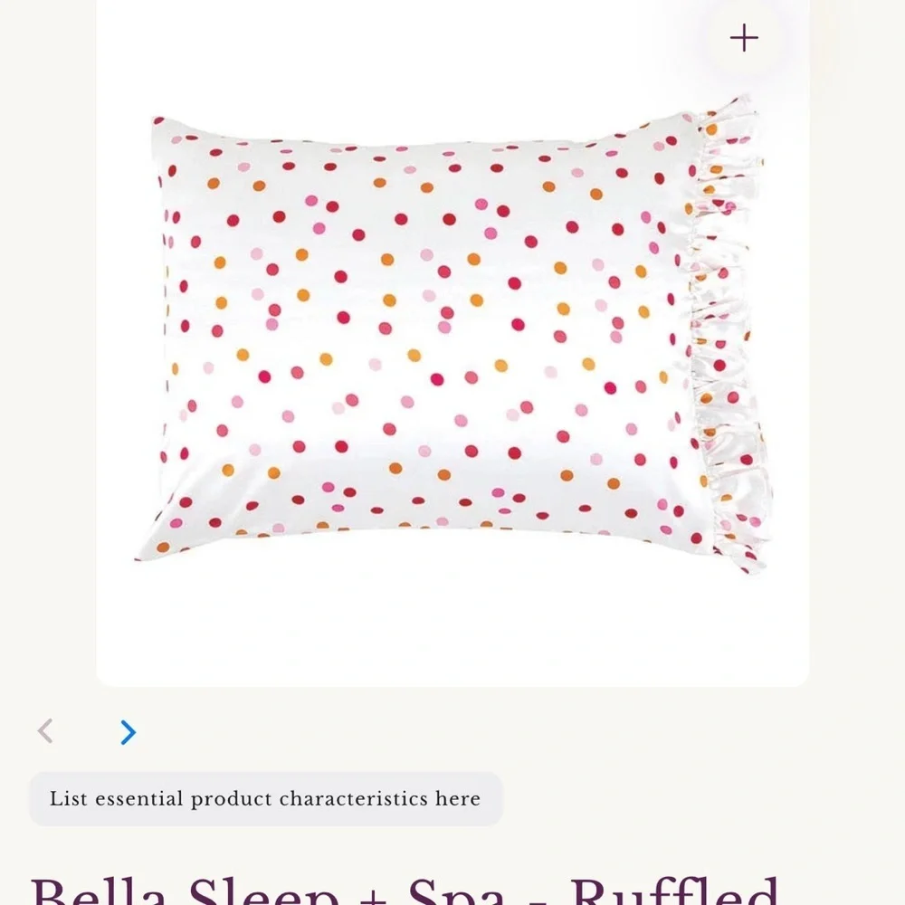 Set of 2 Bella Sleep Spa Ruffled Satin Pillowcase-Confetti, Standard Size